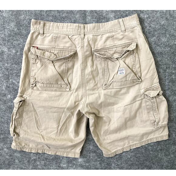 Vintage Y2K Ecko UNLTD Shorts Cargo Mens 34W Beige Surfer Skater Outdoors Hiking - Picture 6 of 6